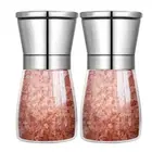 2pcs Portable Kitchen Pepper Grinder Manual Stainless Steel Pepper Mill