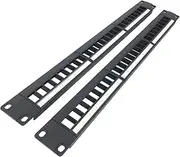 QiaoYoubang 2 Pack of 24 Port Blank Keystone Patch Panel-1U Rackmount or Wall Mount UTP Patch Panel for Ethernet Cat5 or Cat6 Keystone Jacks-19-inch Multimeadia Patch Panel