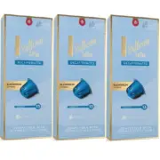 NEW 3 Pack Vittoria Coffee Capsules Decaffeinated Aluminium Pods Capsules 10