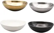 UTHCLO 4Pcs Assorted Color Appetizer Plates Egg Shaped Seasoning Dishes for Sauces and Condiments for Home and Restaurant Use Easy to Clean and Maintain