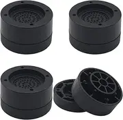 [HANIHUA] 4 Sets Furniture Risers 1 Inch Black Bed Risers, Heavy Duty Bed Lifts Risers for Table, Sofa, Couch, Desk, Adjustable Bed Frame Risers Supports Up to 1,300 Lbs