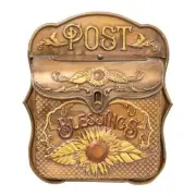 Copper Look Sunflower Blessings Metal Post Mail Box ~ Home Decor