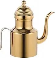 Stainless Steel Oil Filter Pot, Household Stainless Steel Oil Storage Pot, Cooking Oil Liquid Seasonings Container for Kitchen Frying Oil Grease Keeper (Golden, 11oz), ZP2534BP23F3D
