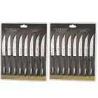 NEW SCANPAN MICROSHARP 16PC STEAK KNIVES SET - 16 PIECE BLACK