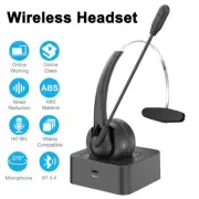 Bluetooth 5.4 Headset Wireless Headphones with Mic Charging Base for PC Laptop