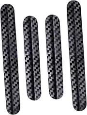 HEALEEP 4pcs Car Door Edge Guard Trim Protector Scratch and Collision Shield for Side Mirrors and Bumpers Self Adhesive Installation Durable Texture Aesthetic Car Accessory