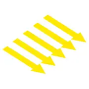 5x1.2" Arrow Sticker Directional Sign PVC Adhesive Floor Decal, Yellow 30Pcs