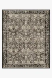 245' x 305' | Machine Washable Runner Rug | Kid & Pet Friendly | Indoor Rug | Honeysuckle & Tulip Dark Wood Flatwoven Rug by Morris & Co. | Ruggable