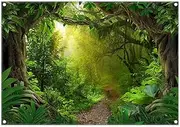Swepuck 7x5ft Jungle Forest Photography Backdrop Tropical Rainforest Natural Scenery Background Safari Kids Adults Party Decoration Photo Booth Props