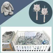 Birth to toddler hand made DOUBLE SIDED nursery bedding set - JUNGLE DREAMS