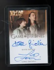 2020 Game of Thrones The Complete Series Kate Dickie and Lino Facioli Auto.