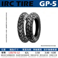 在飛比找蝦皮購物優惠-台中潮野車業 完工價 日本 IRC GP-5 多功能胎 巧克