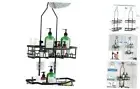 Shower Caddy, Upgraded Extended Length Shower Caddy Over Showerhead Dark Black