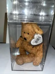FUZZ Original Beanie Babies TY Retired 1999 Small Brown Teddy Bear Animal Toy