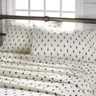 G.H. Bass Spruce Trees 100% Cotton Flannel Sheet Set, Flat, Fitted, 2 Pillowc...
