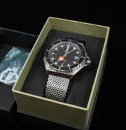 Shield Marius Men's Watch Pro Diver Stainless Steel Silver Mesh 45mm 200m