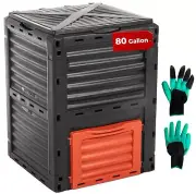 Garden Compost Bin Outdoor 80Gallon, Outdoor Composter Bin with Large Capacit...