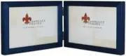 Lawrence Frames Hinged Double (Horizontal) Blue Wood Picture Frame, Gallery