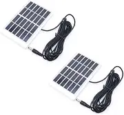 Set of 2 Pieces 6V 1.2w Micro Mini Solar Panel Cells, 3m Wired DC Connector, for Solar Power Energy, DIY Home, Garden Light, Science Projects - Toys - Battery Charger