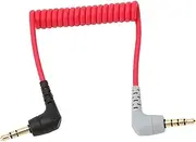 TRS to TRRS Cable, 3.5mm Male to Male Right Angle Adapter Cable, for BOYA, for Rode SC7, for iOS Tablet, Smartphone Connection, Video Microphone.