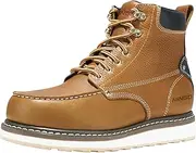 HISEA NINGO Work Boots for Men Steel/Soft Toe Boots,6” Waterproof Slip Resistant Industrial & Construction Work Boots,Composite Toe Working Boots