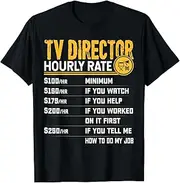 [X.Style] TV Director Hourly Rate - Funny TV Producer Filmmaker ds1859 T-Shirt (M) Black