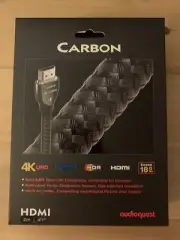 AudioQuest Carbon HDMI 2m (6’7”) Black Cable 4K UHD ultraHd HDR 18G bps