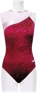 [Sasaki] GYMNASTICS SP7111G Leotard, Wine Red x Light Pink