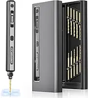 AM ARROWMAX Mini Drill Pen, 5-Speed, LED Lights, OLED Display, Resin Drill Set With 10 Small Bits, Aluminium Box, For Jewelry Making, Wood, Plastic (SDS)