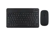 Portable Bluetooth Slim Wireless Keyboard + Mouse 2-in-1 Combo for Tablets, Smartphones, PCs, Smart TVs, Black