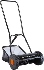 Yard Force Hand Push Lawn Mower, 30 Cm Cutting Width