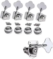 JOINPAYA Guitar Tuner Heads Set for 4 String Bass Vintage Open Style Bass Tuning Pegs with Screws and Ferrules