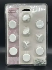 TARGET Home 10 Cabinet Drawer Knob Value Pack, White ~ Screw Hardware Included