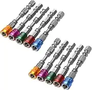 10Pcs PH2 Magnetic Phillips Screwdriver Bit Set 1/4 Inch Hex Shank Cross Screw Electric Power Drivers Bits, 65mm