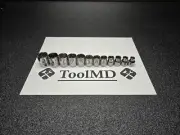 Snap-on Tools NEW 12-Piece 3/8" Drive METRIC Shallow 6-Point Socket Set 212FSMY