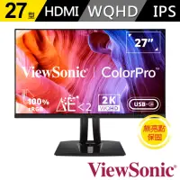 在飛比找momo購物網優惠-【ViewSonic 優派】VP2756-2K 27型 IP