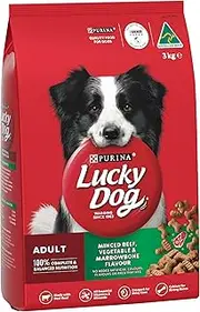 LUCKY DOG Adult Dry Dog Food Minced Beef Vegetable and Marrowbone 3kg