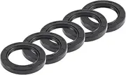 X AUTOHAUX Universal Oil Seal TC Double Lip W Steel Spring Seal Ring Rotary Shaft Seal 40x60x8mm High Pressure NBR Rubber Black 5pcs