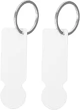 2pcs Stainless Steel Trolley Tokens Heat Transfer Blank Keychain for Supermarkets Malls Coin Substitute for Shopping Carts Versatile Utility Robust Design