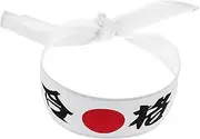 [ADOCARN] Japanese Samurai Headband for Men with Kanji and for and Karate Costume Accessories Breathable Comfortable and Durable