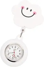 [WOFASHPURET] Nurse Pocket Watch Retractable Electronic Pocket Watch Keychains for Women Student Hanging Digital Winder Two Stopwatch Telescopic Ladybug Ladies Smartwatch Female Brown