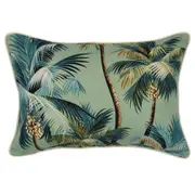 Cushion Cover-With Piping-Palm Trees Lagoon-35cm x 50cm