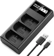 [ENEGON] LP-E6 Triple Slot Charger for Canon LP-E6, LP-E6N and Canon EOS 5D Mark II/III/IV, 5DS, 5DSR, 6D, 7D, 7D Mark II, 60D, 70D and More