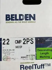 Belden 500 Ft Roll Of 22 Gauge CMP 9451DP Audio Brilliance Cable (PLENUM) WHITE