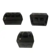 10x CROWN Weatherproof 1 2 3 Gang Light Switch Waterproof 16A IP66 Double Black