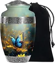 Butterfly Cremation Urns for Human Ashes Adult Man - Decorative Urn for Ashes for Women - Funeral Burial Urns for Mom & Dad - Decorative Funeral Urn for Female (10 Inch)