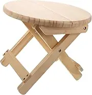 Amosfun 1Pc Solid Folding Stool Simple Home Bench Low Stool for Living Non Skid Design Lightweight Easy to Clean for Multi Purpose Use