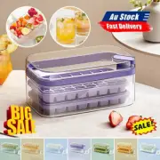 Ice Cube Tray Ice Box Ice Mold Tray Storage Box with Shovel 32/64 Grids TR