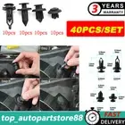 40X Car Body Rivet Push Pin Bumper Fender Retainer Trim Moulding Clips Parts Kit