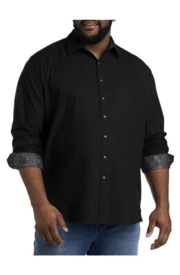 Robert Graham Luther Tonal Black Long Sleeve Sport Shirt Size 2XLT